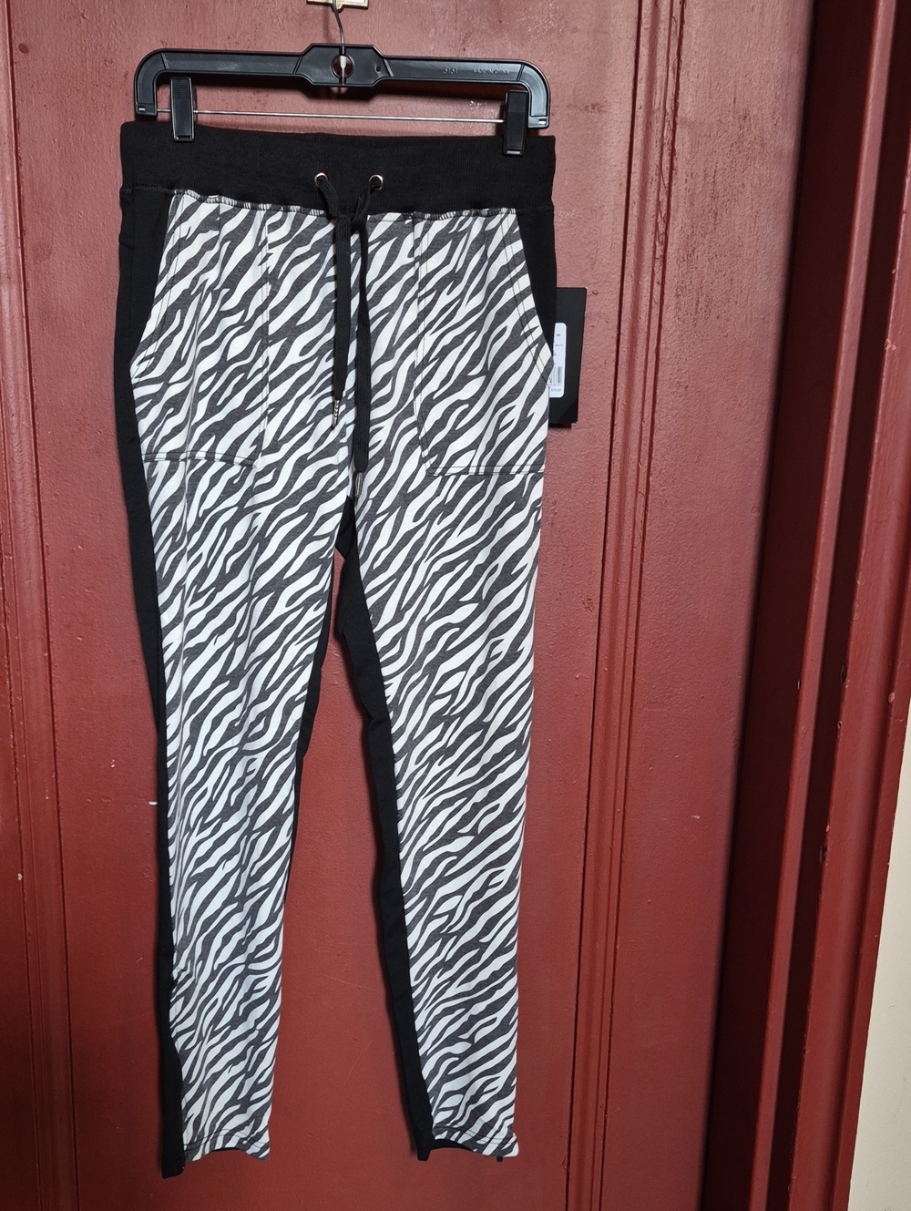 Haiku Men’s Zebra Black/White Sweatpants - Jogger Style SZ Medium